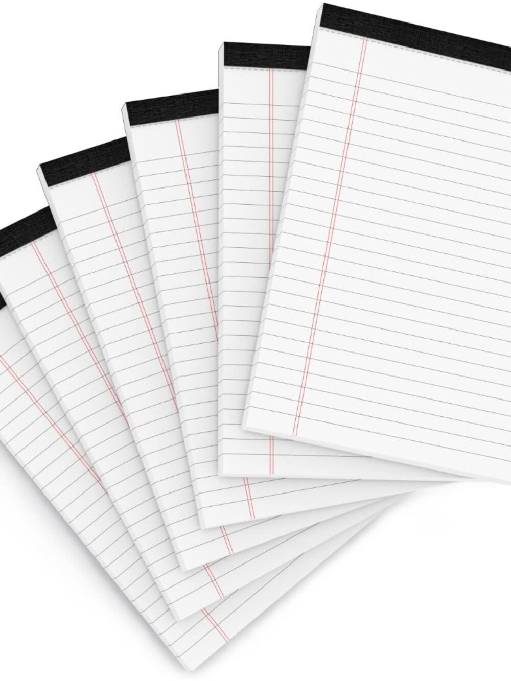 Legal Pads 5x8 Inch Writing Pads for Office Note Pads 5x8 for Work, 6 Pack